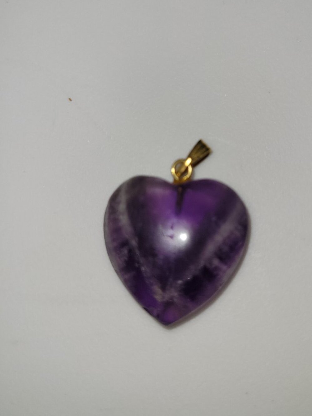 Amethyst heart pendant